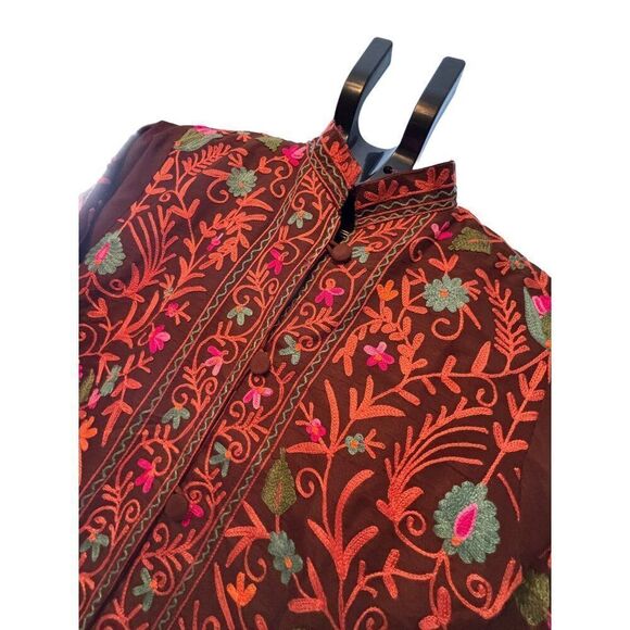 Amazing Vintage Beautiful Antique Eastern Indian KashmirI Floral Handmade Multi - Picture 2 of 11